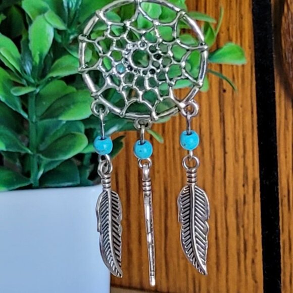 Southwest Dream Catcher Earrings - Picture 2 of 2